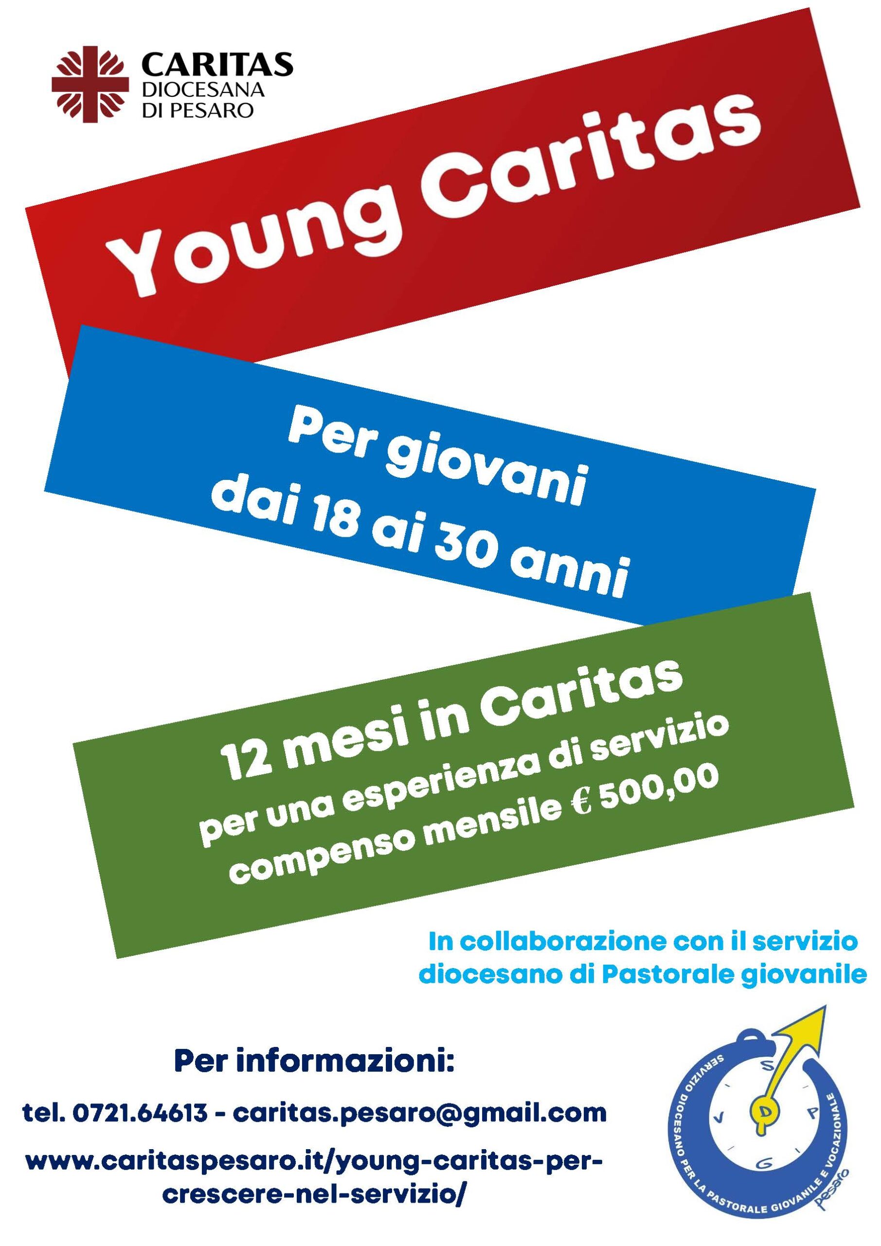 YOUNG CARITAS – 12 mesi in Caritas – Per giovani dai 18 ai 30 anni