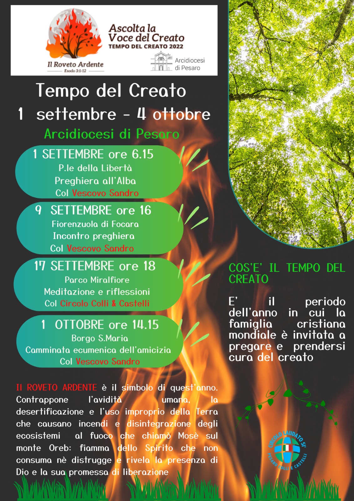 ASCOLTA LA VOCE DEL CREATO – Tempo del creato 2022 – 1 settembre – 4 ottobre