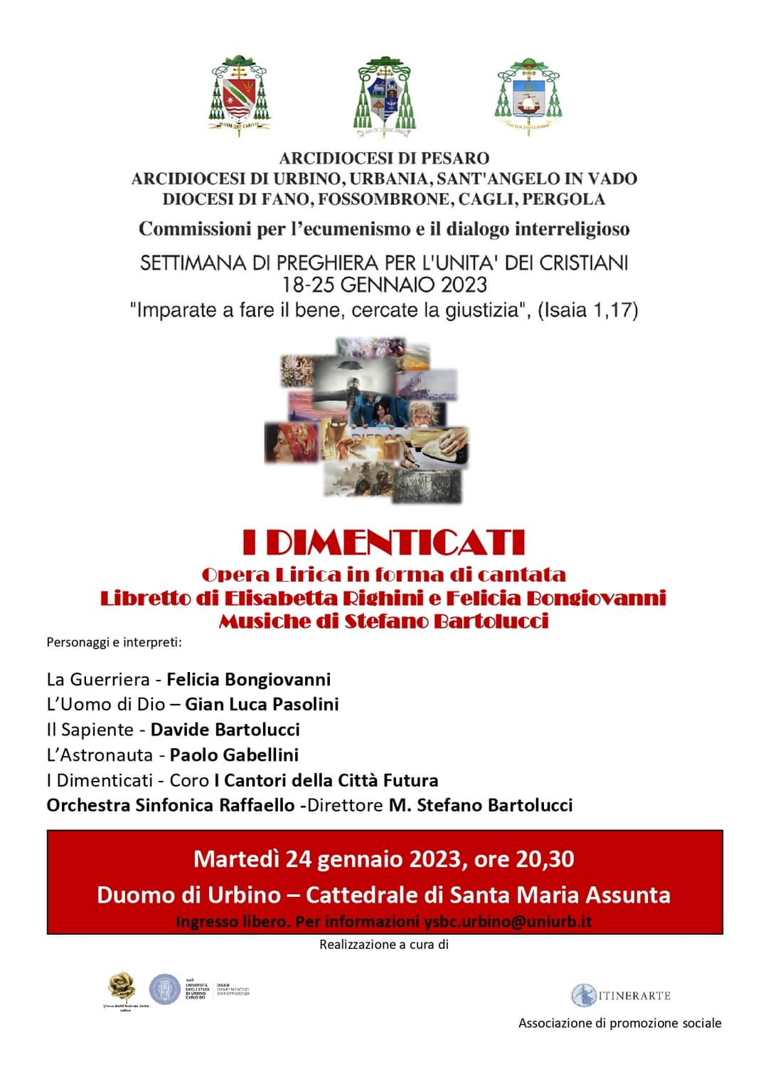 “I DIMENTICATI” Opera lirica 24/01/2023 20:30 Duomo di Urbino