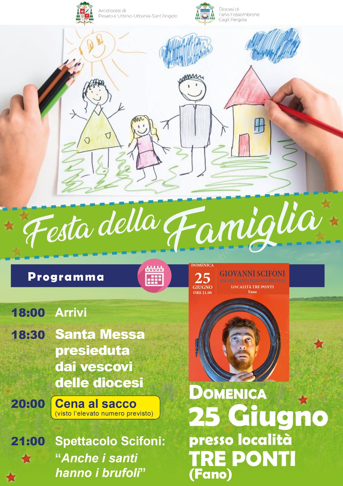 FESTA DELLA FAMIGLIA – Domenica 25 giugno – Località TRE PONTI (Fano)