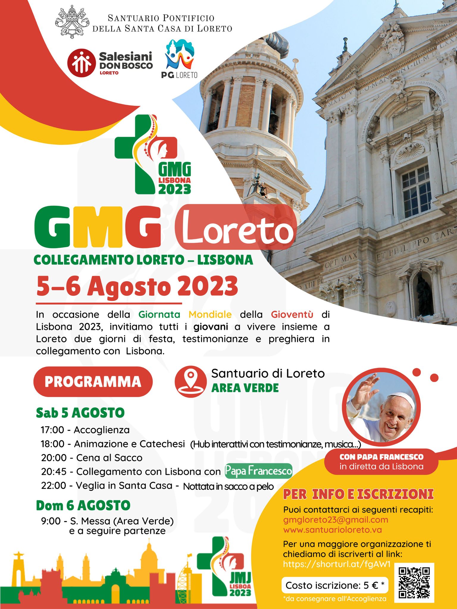 GMG LORETO – Collegamento Lisbona-Loreto – 5-6 agosto 2023 – Programma