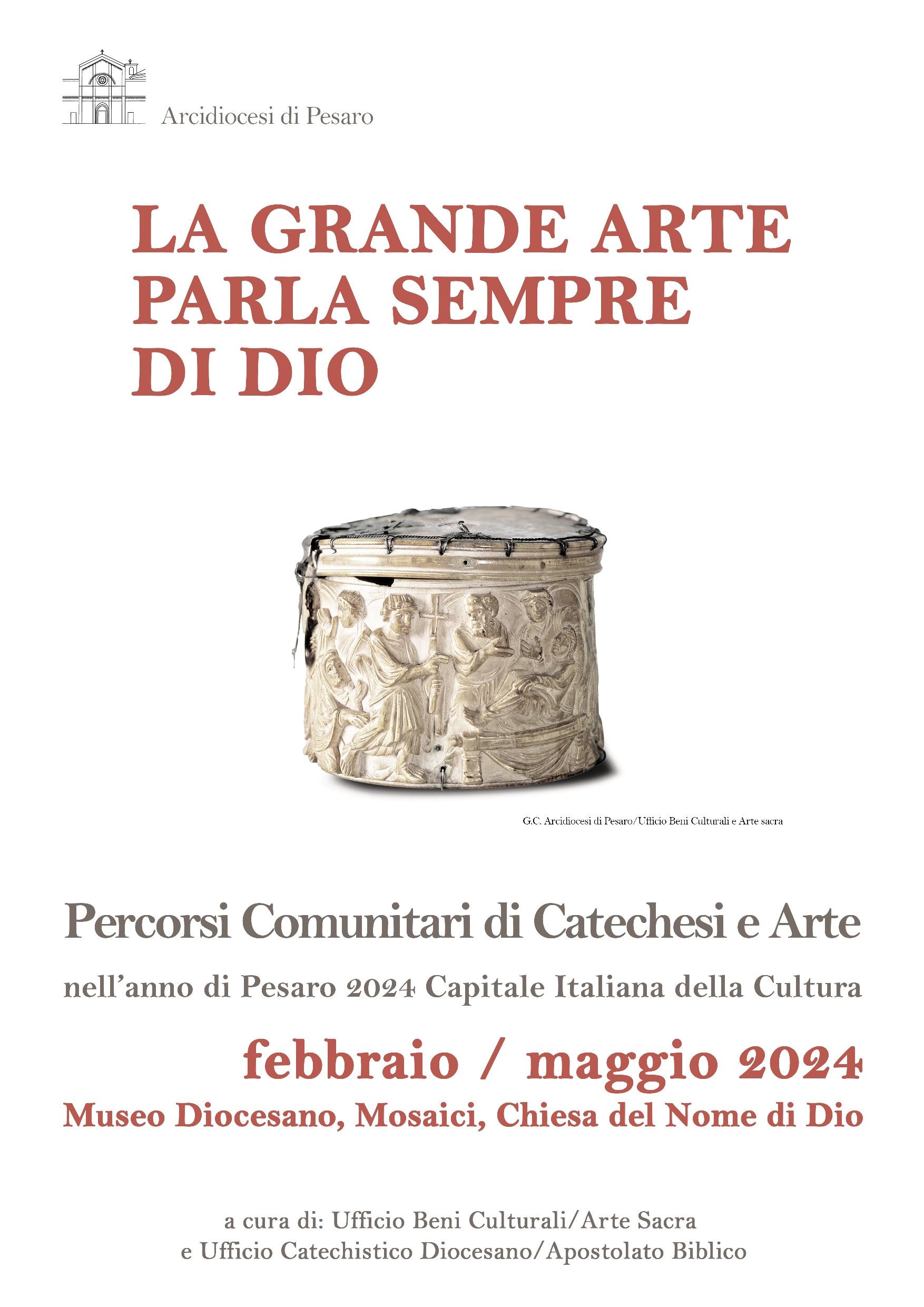 LA GRANDE ARTE PARLA SEMPRE DI DIO – Percorsi comunitari di catechesi e arte – febbraio / maggio 2024 –