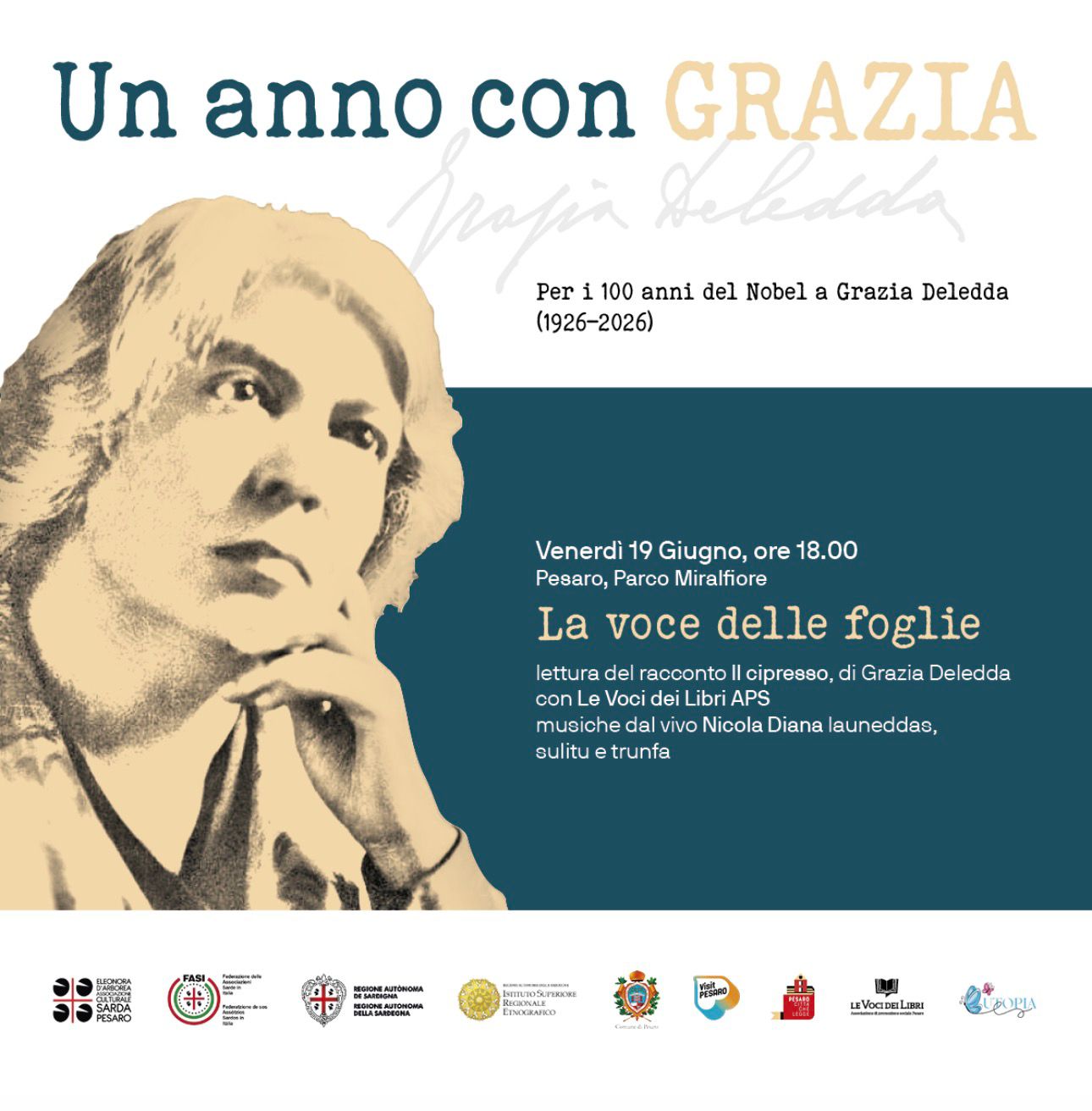 Un Anno con Grazia: “La voce delle foglie” celebra Grazia Deledda al Parco Miralfiore