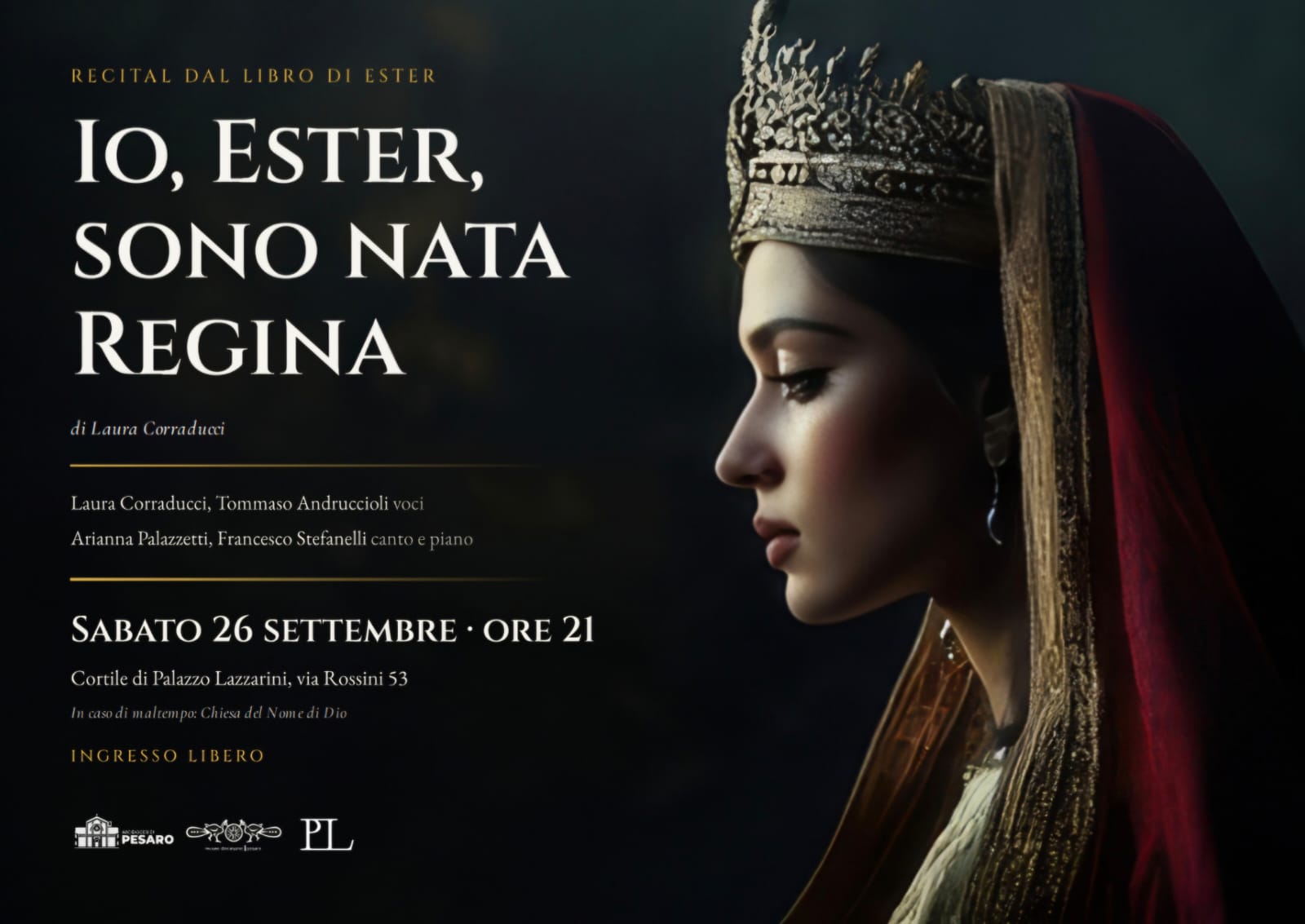 “Io, Ester, sono nata Regina”: a Palazzo Lazzarini il recital di Laura Corraducci